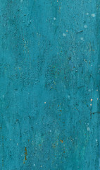 Rusty painted metal surface on wall background  Pattern of rustic blue grunge material.