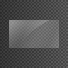 The texture of rectangle glass plate, mirror, windows. Light effect for a picture or a mirror. Beautiful realistic reflection. The interior of the house stock vector 