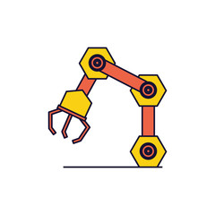 robotic hand industrial technology vector ilustration