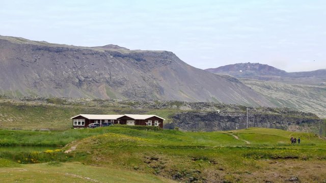 Arnarstapi -  village, clifs, landscapes of Iceland.