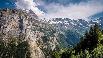 Impressive mountains in the Swiss Alps