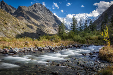 Mountain river in Altai