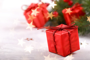 Christmas red gift box