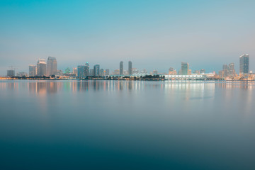 Fototapeta na wymiar downtown san diego city skyline during sunrise