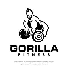 masculine gorilla vector logo for sports companies © Voxicord