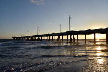 Obraz premium Venice Pier During a Beautiful Sunset