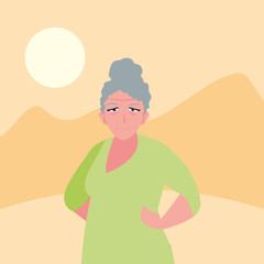 happy grandparents day flat design