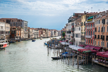 Traditional Houses At Venice Grand Canal