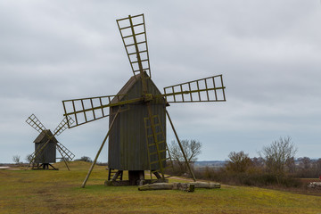 Fototapeta premium Old windmills on Öland