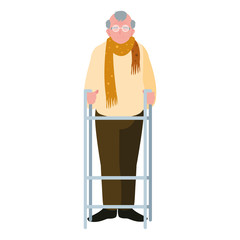 happy grandparents day flat design