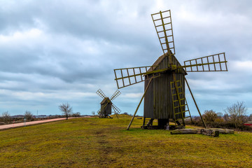 Fototapeta premium Old windmills on Öland