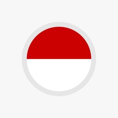 Obraz premium Indonesia flag flat design vector, red and white flag illustration, south east asia flag design.