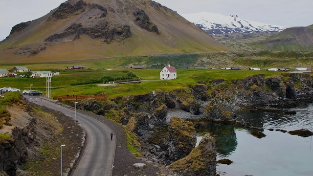 Arnarstapi -  village, clifs, landscapes of Iceland.