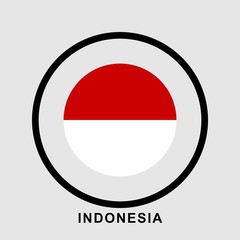 Fototapeta premium Indonesia flag flat design vector, red and white flag illustration, south east asia flag design.