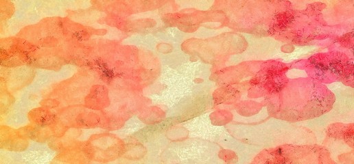 Watercolor abstract background on oil vintage paper. Colorful splashes of paint, chaotic bright spots. Pretty wallpaper and texture.