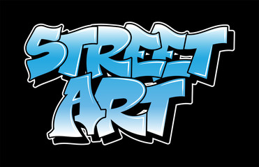 Graffiti style lettering text design