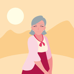 happy grandparents day flat design