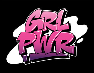 Graffiti style lettering text design