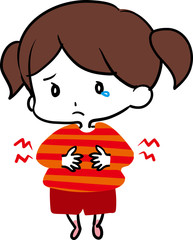 お腹が痛い女の子