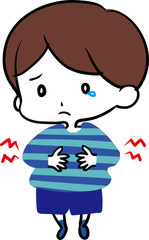 お腹が痛い男の子