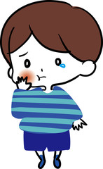 虫歯が痛い男の子