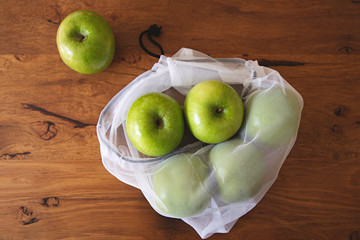 Environmentally friendly produce in mesh bags - No Plastic