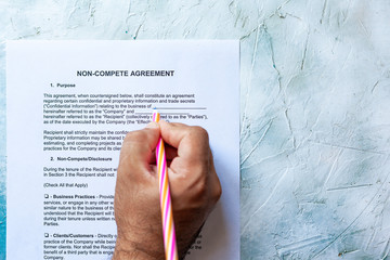 Filling Non-Compete Agreement form