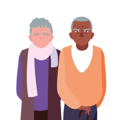 happy grandparents day flat design