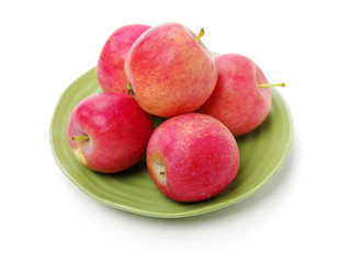Red apples isolated on white background