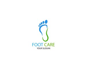 Fototapeta na wymiar Foot care icon illustration Logo vector Template