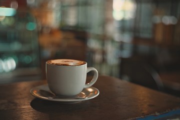 cup of coffee on table
