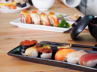 sushi on plate