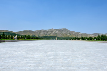 Stone carvings damaged by tombs in Weinan, Shaanxi, China