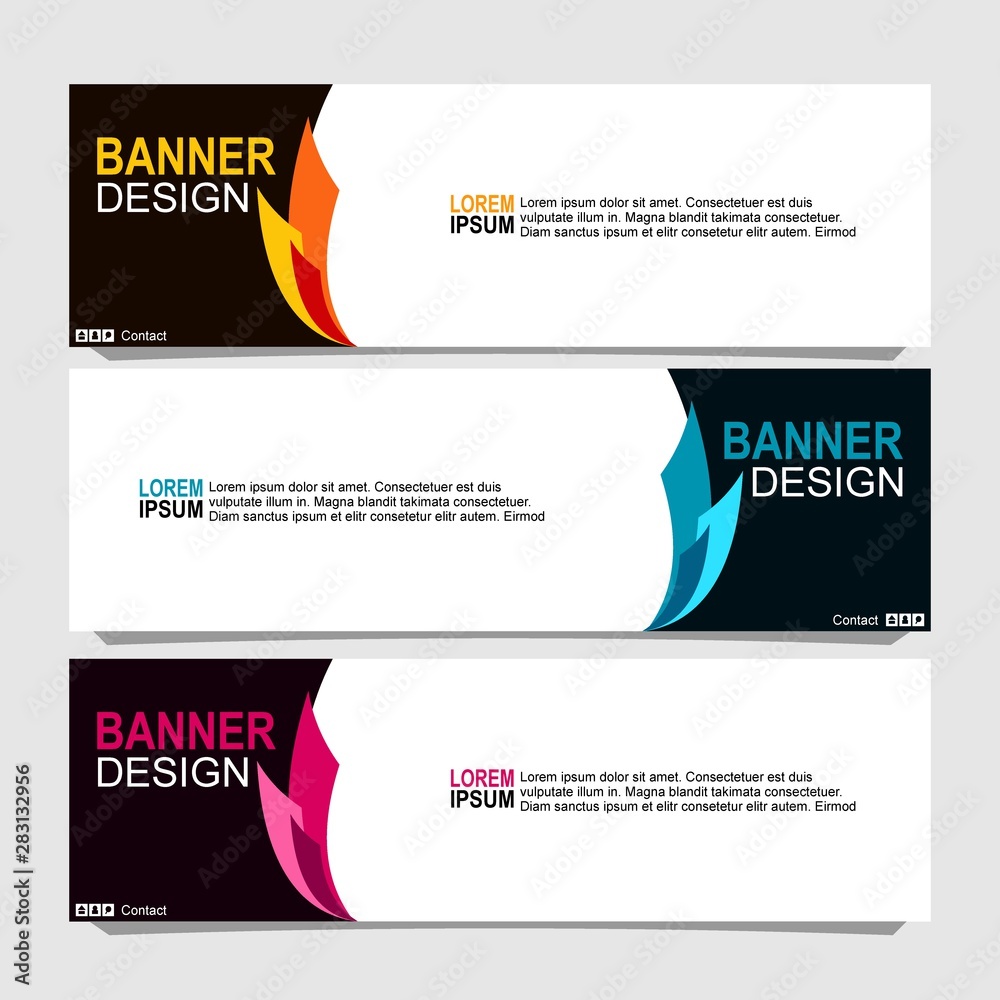 Wall mural vector abstract design banner web template.