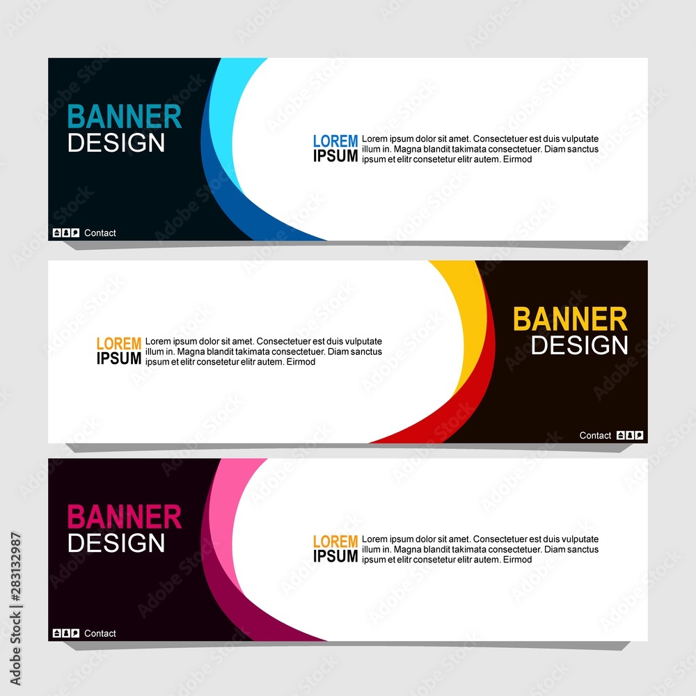 Wall mural vector abstract design banner web template.
