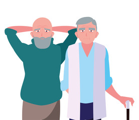 happy grandparents day flat design