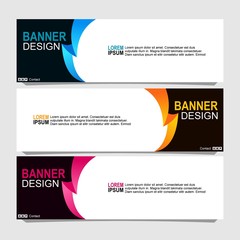 Vector abstract design banner web template.