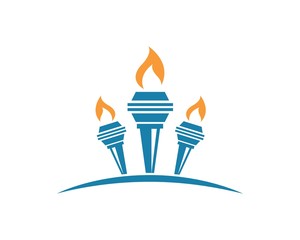 torch logo icon illustration vector design
