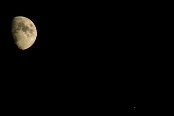 moon and star in the sky