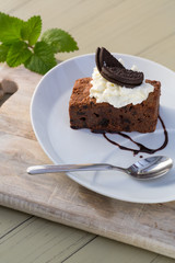 Chocolate ball lava with Chocolate Fondue, Sweet dessert