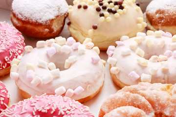 Various types of donuts.