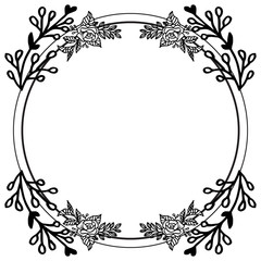 Vintage background, beautiful wreath frame, for greeting card. Vector