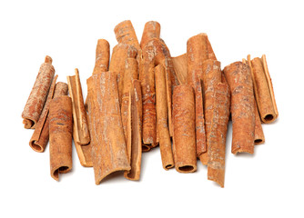 Cinnamon on a white background