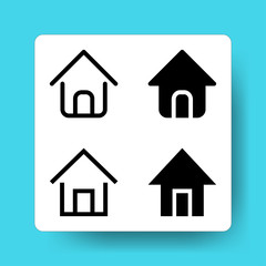 set of house icons