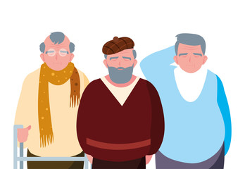 Obraz premium happy grandparents day flat design