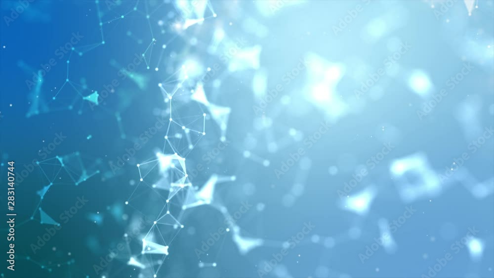 Poster abstract background futuristic dot point and connection line for network cyber technology concept wi