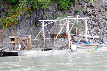 Fishing trap on the river