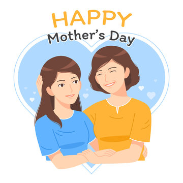 mother and daughter embrance