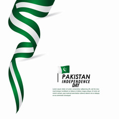 Pakistan Independence Day Celebration Vector Template Design Illustration