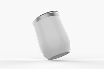 Blank Stainless Steel Stemless Wine Glass Tumbler  for Branding. 3d illustration.